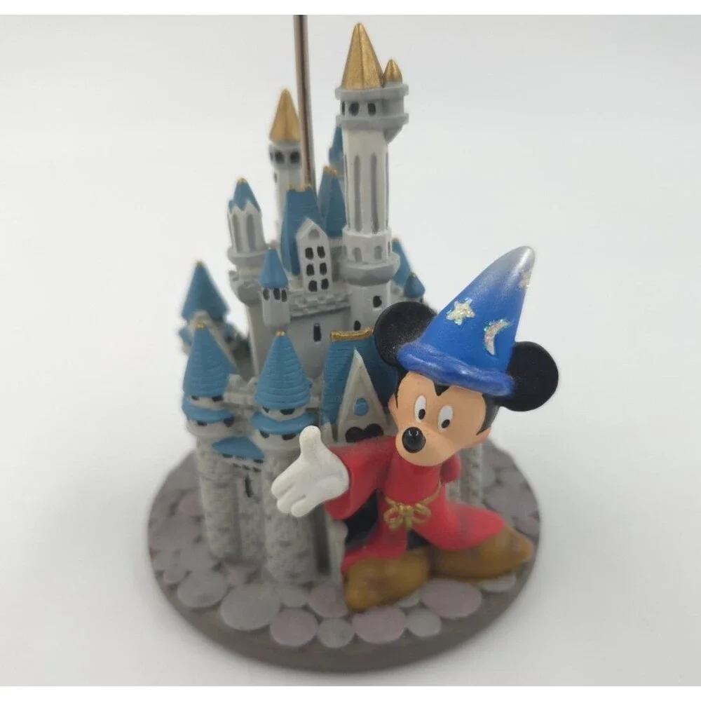 Mickey & Tinkerbell Picture Card Holder Cinderella’s Castle 6” Tall - DISNEY